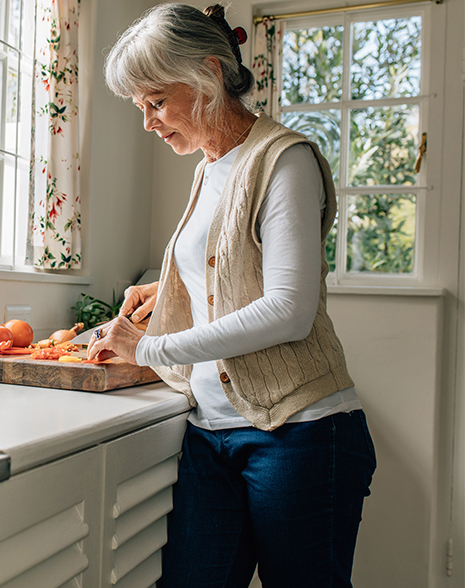 Senior woman cooking